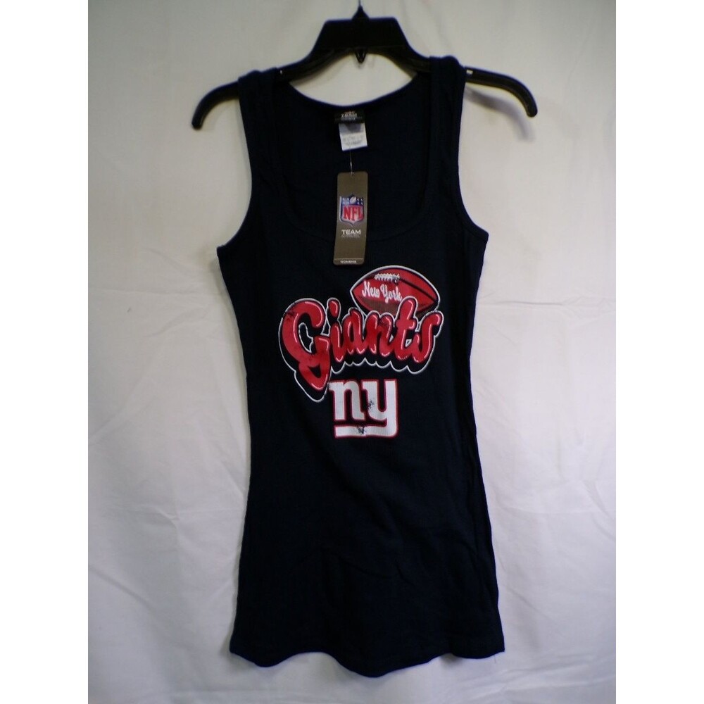 Team Apparel New York Giants Women's Tank Top Navy Large Scoop Neck